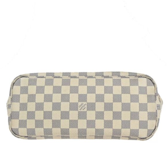 LOUIS VUITTON Neverfull PM Shoulder Tote Bag Damier Azur Leather - Picture 5 of 16